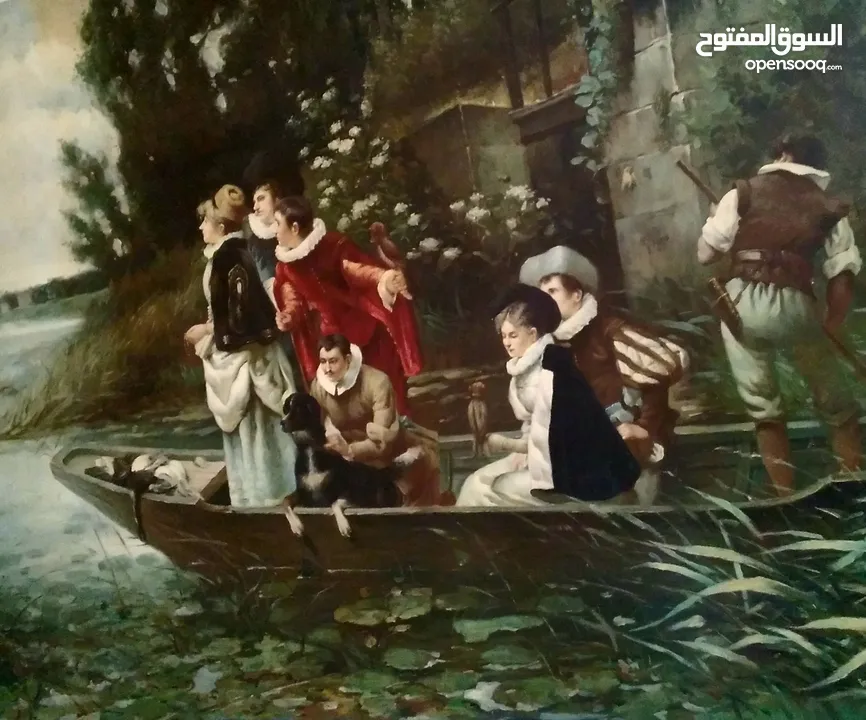 لوحة انكليزية رائعة قديمة رسم على كانفا