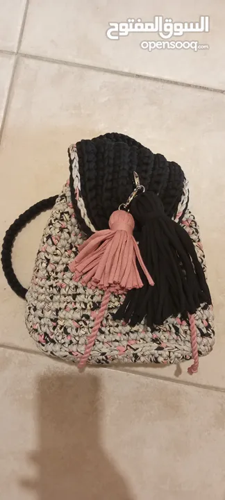 شنطة ظهر كروشيه مشغولة يدويا بجودة عالية