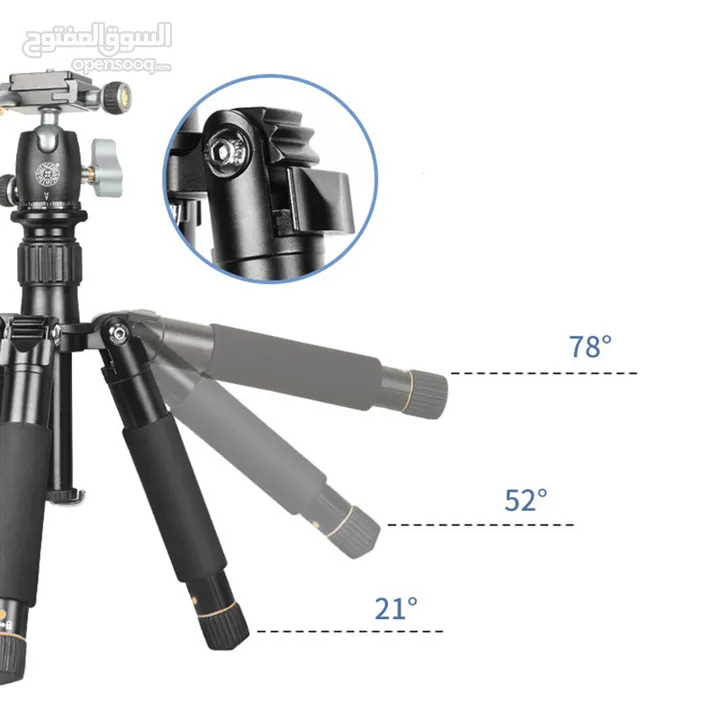 ترايبورد صغير حامل الكاميرا من سبائك الألمنيوم Q166D ماركة QZSD