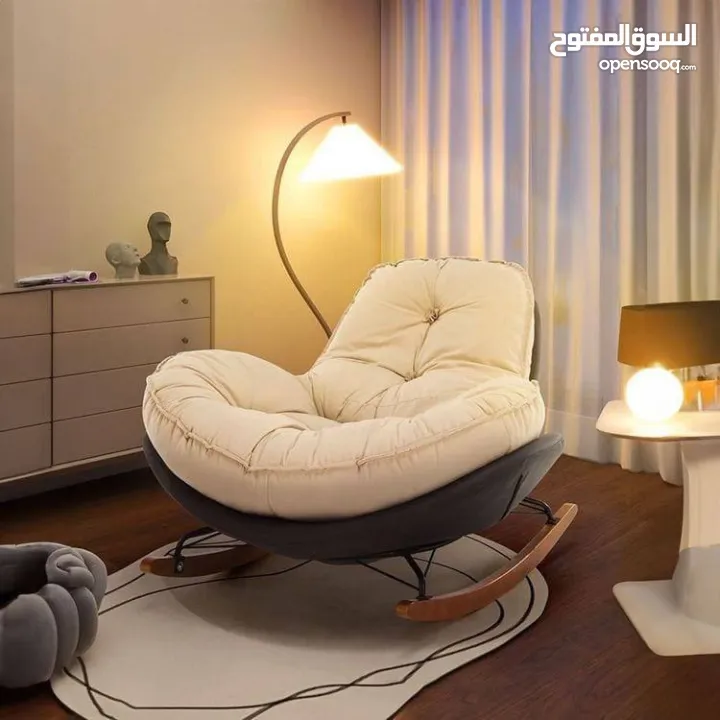 كرسي هزاز نفخ فاخر على شكل قلب متوفر بعدة ألوان اخضر و بني و برتقالي و رمادي