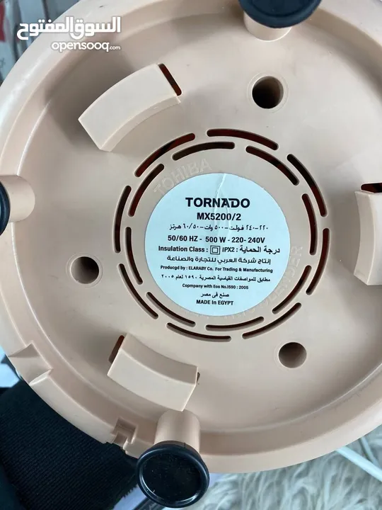 وصل وصل وصل  خلاط TORNADOكود MX5200/2 الطاقة الكهربائية: 500وات سعة الخلاط: 1.5 لتر خلاط