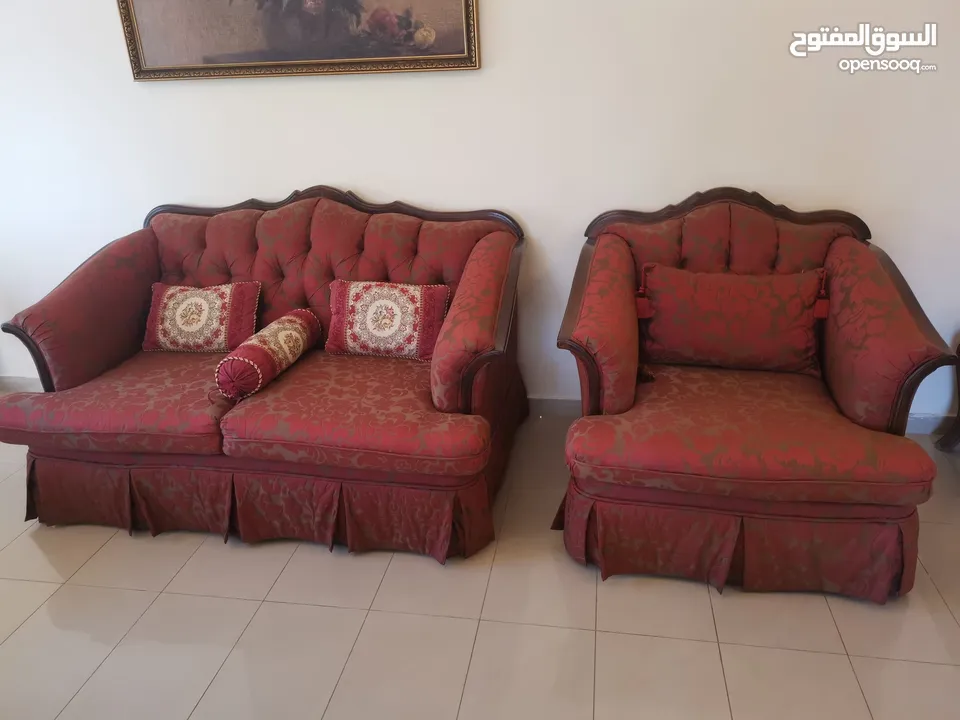 غرفة سفرة خشب زان و غرفة ضيوف