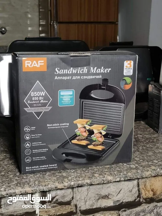 ‏ كابسة صاج كهربائية RAF  درجة اولى من شركة راف الالمانية RAF Sandwich Maker كابسة صاج وساندويش