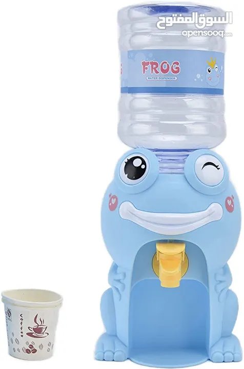 Mini Water Dispenser, Cartoon Cute Blue Frog Drinking Water Fountains For  Kids - Opensooq
