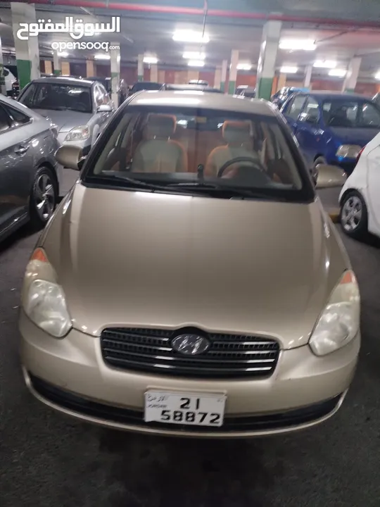 هيونداي اكسنت 2009 ماتور 1600 cc اصلي 4 جيد ممشى قليل بحاله الوكاله