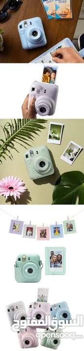 Fujifilm Instax Mini 12 Camera كاميرا تصوير فورية متوفرة باللون البنفسجي و الزهري و الازرق