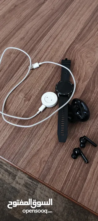 Huawei smart watch GT 2 and huawei  freebuds 4i ساعة وسماعة huawei الاصلي