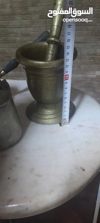 نحاسيات جميله الهاون وزنو 4كيلو و السعر نهائي