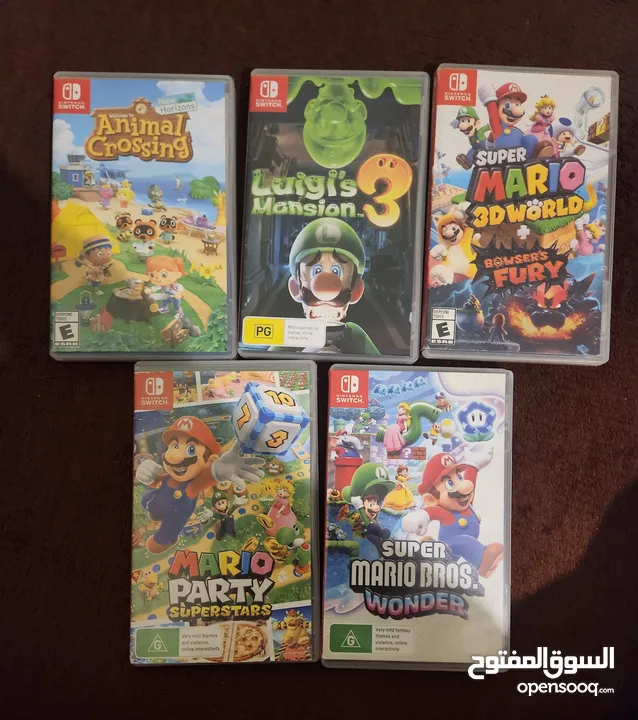 نينتندو سويتش مع 5 العاب وأيد
