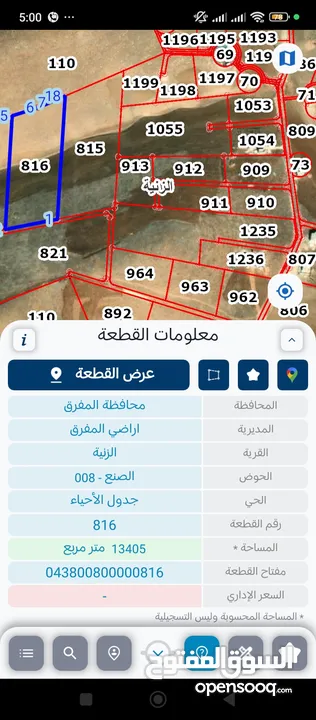 ارض للبيع بسعر مغري في الزنية لواء بلعما طريق الزرقاء اربد