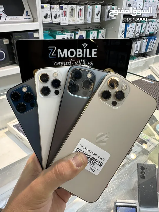 Iphone 12 pro 128g battery 78-92% السعر بفرق حسب نسبة البطارية
