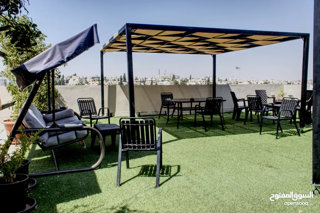 شقة مفروشة للايجار بجبل عمان-شارع الرينبو