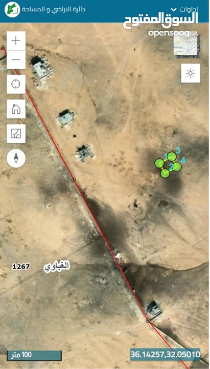 ارض للبيع اسكان موظفي ديوان المحاسبة منطقة جامعة الزرقاء / الغباوي