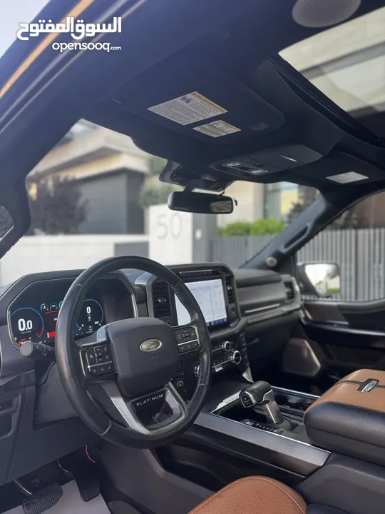 ford f150 platinum 2022 hybrid 3500 cc powerboost  بلاتينيوم لون كحلي و داخلية مميزة لون كاميل