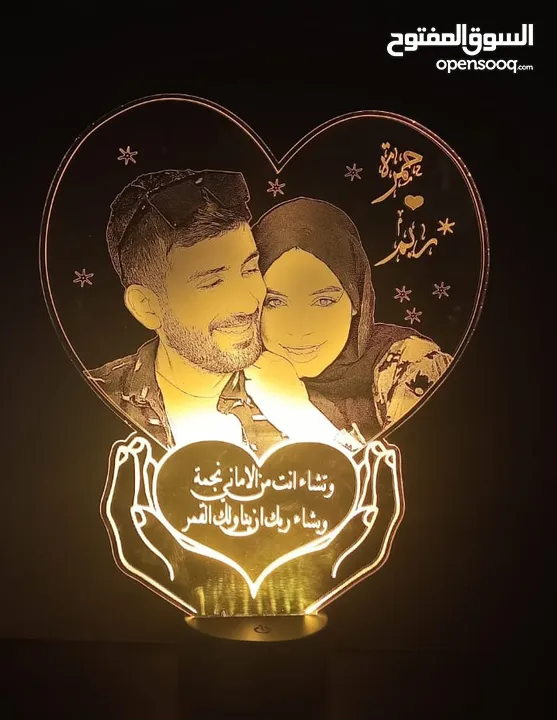 تفصيل هدايا مضيئة بكل الاشكال وحسب الطلب
