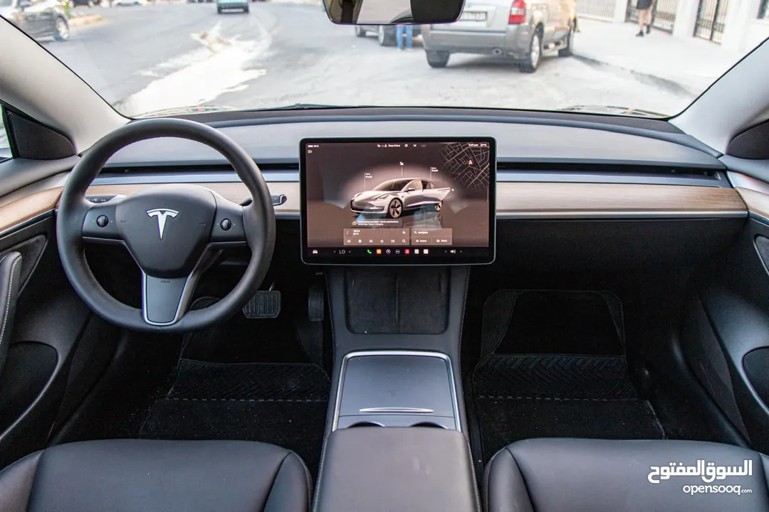 تيسلا model 3  tesla 2023 ستاندر  فحص كامل بحاله الوكاله  لون فيراني
