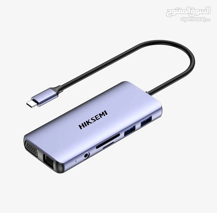 موزع USB HUB عالي السرعة 3.0 و 11 مدخل Hiksemi HUB 11 in 1 Port Type-C HUB SuperSpeed 3.0