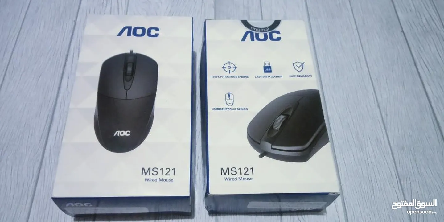 mouse AOC MS121 WIRED ماوس من او اه سي 1200 دبي اي واير