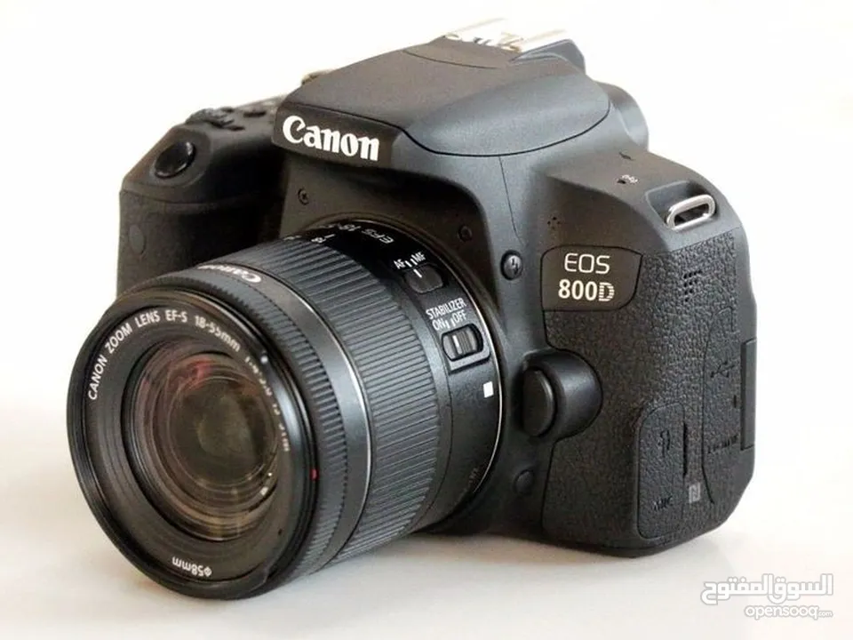 كاميرا كانون 800d بحالة ممتازة (بدون خدوش أو أي أعطال) بحالة وكالة الاستخدام بسيط وبسعر معقول