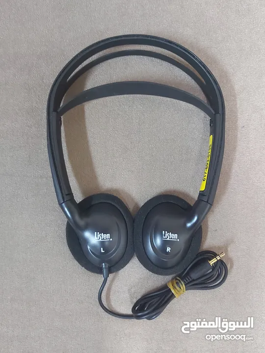 سماعات رأس Listen. أصلية بحالة ممتازة استخدام لجميع الأجهزة الصوتية