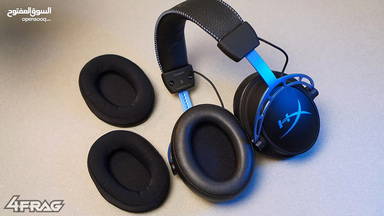 سماعة hyper x alpha s للبيع مستعمله بحاله جيده جدا هايبر اكس الفا س لون ازرق و اسود