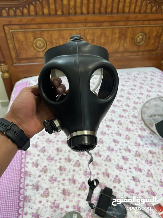 قناع غاز للدخان مضاد للغاز المزيل للدموع