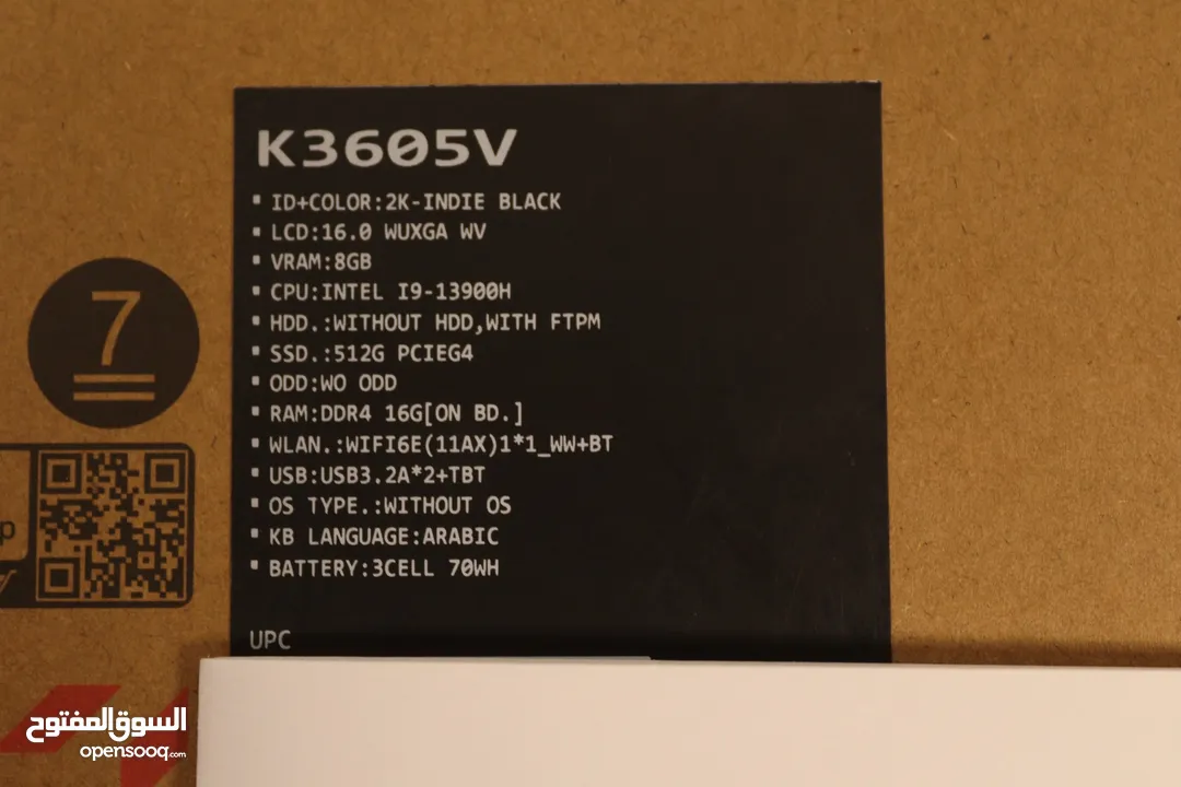 لابتوب ايسوس كور أي 9 الجيل الثالث عشر  كرت 4060  Asus vivobook 16x k3605v
