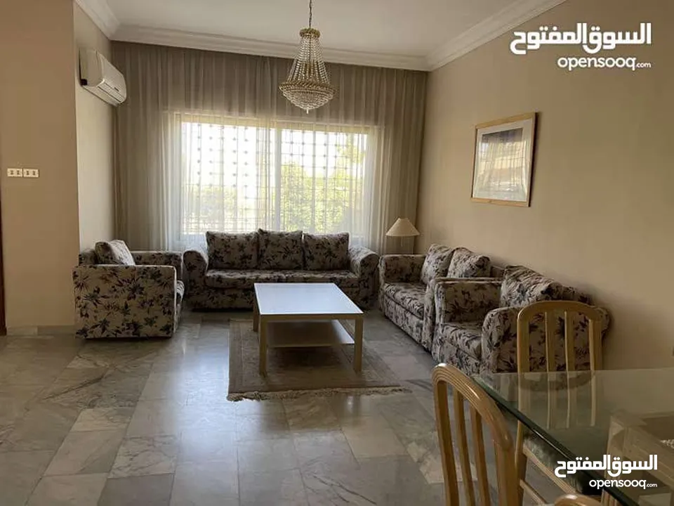 شقة مفروشة , ارضي ..  مع حديقة مميزة /  اعلان رقم (B93)