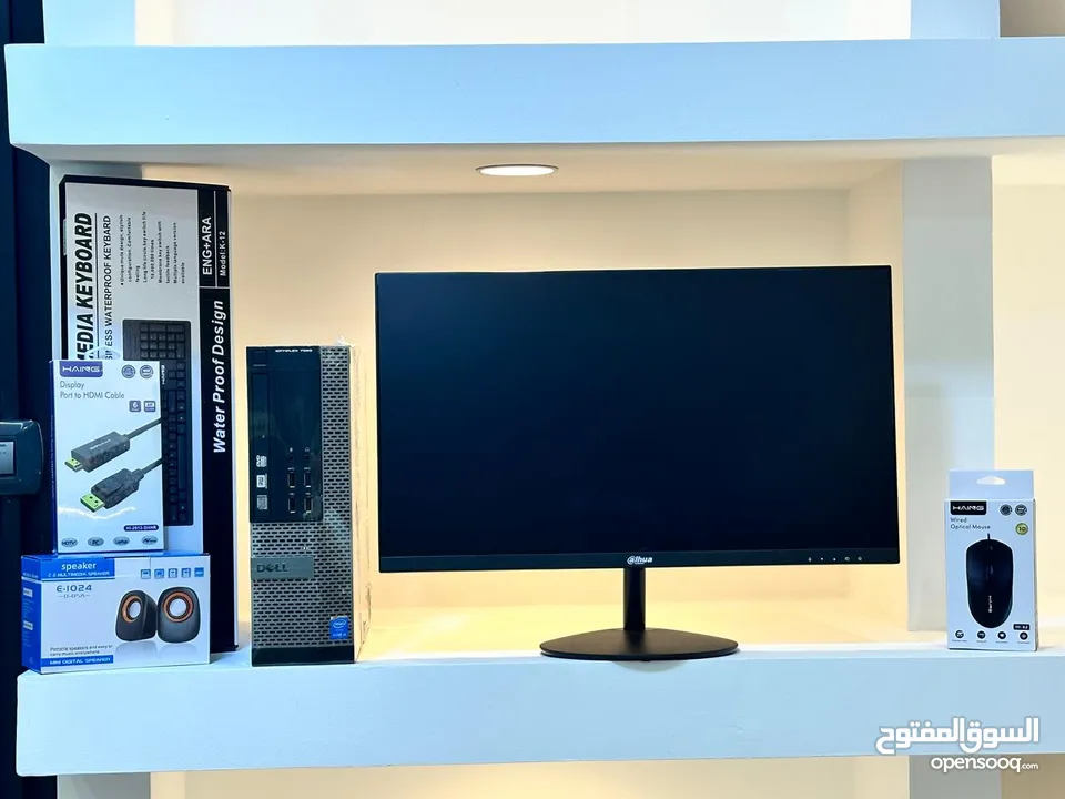 كمبيوترات امريكيه DELL COER I5 مع شاشات 24 انش جديده بلكرتونه بمواصفات قويه جدا وبسعر مغري