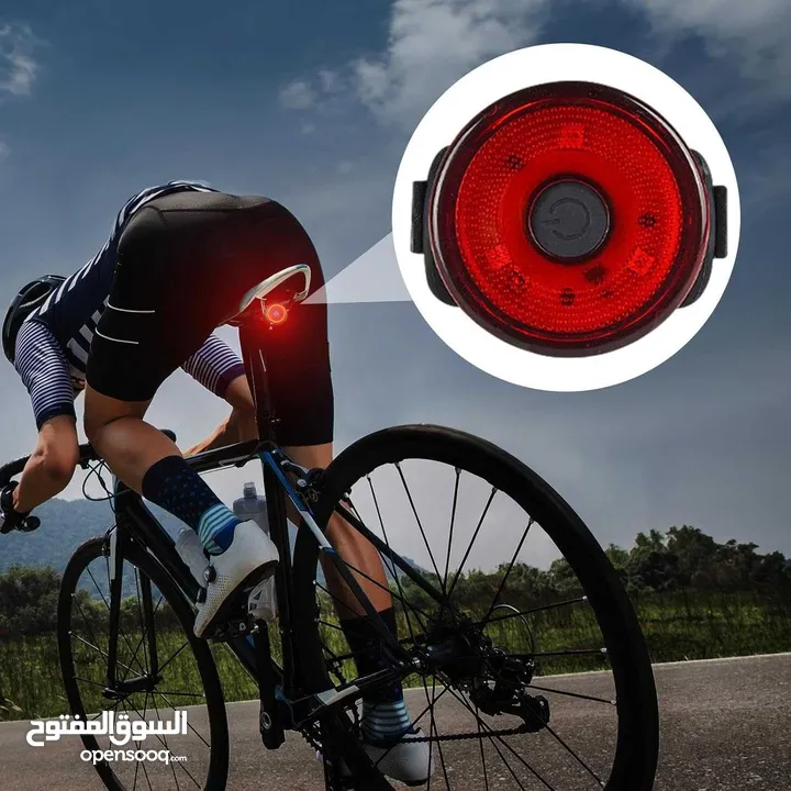 ضوء تنبيهي فاخر للدراجات الهوائية والخوذة led safety bicycle or helmet tail light