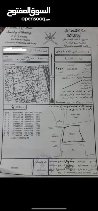 للبيع ارض زراعيه لوى الزاهيه ثانيه قطعه من الشارع البحري القار مساحتها 3460 متر