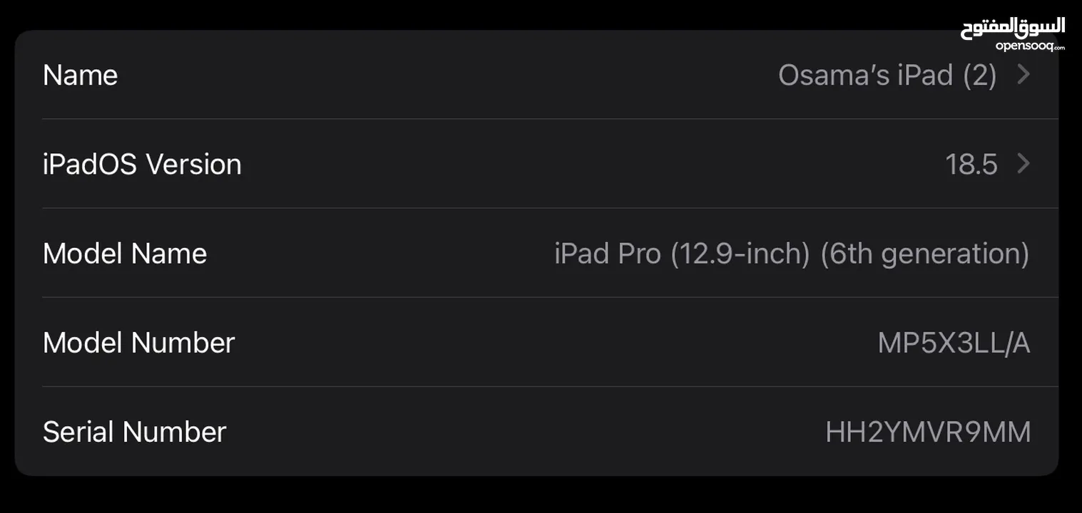iPad Pro M2 12.9' (128GB) Wi-Fi+Cellular  ايباد برو 12.9' بحالة ممتازة