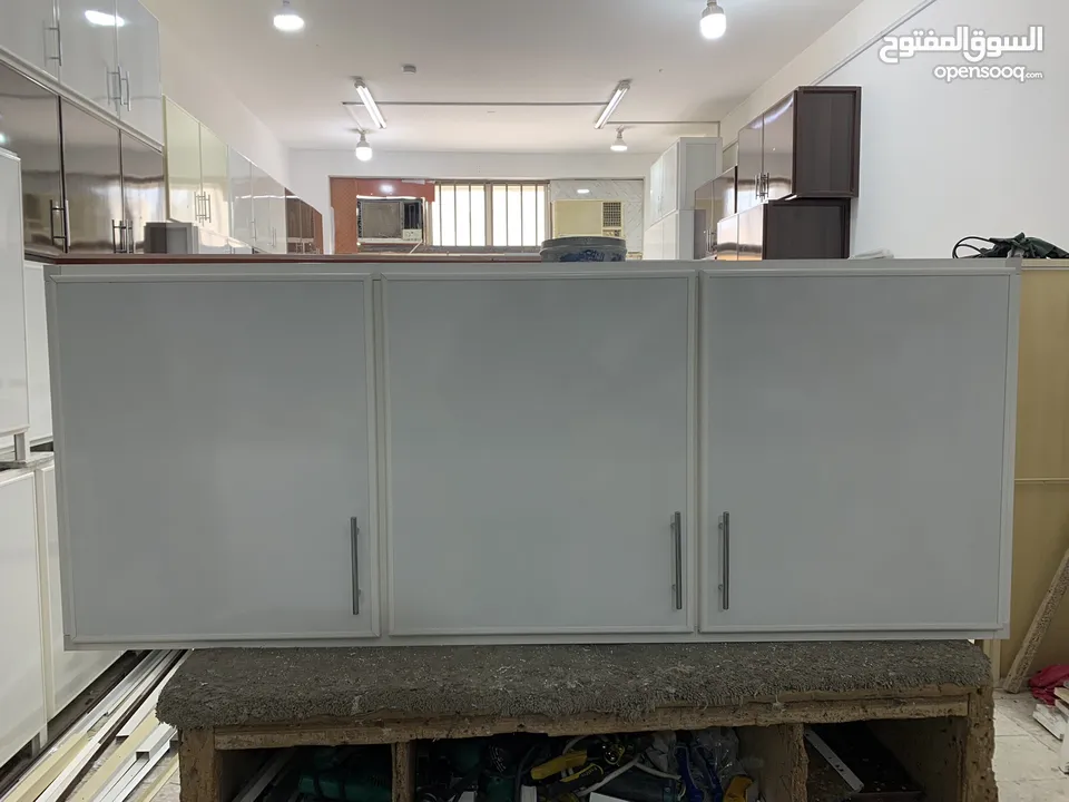 aluminum kitchen cabinet new make and sale خزانة مطبخ ألمنيوم جديدة الصنع والبيع