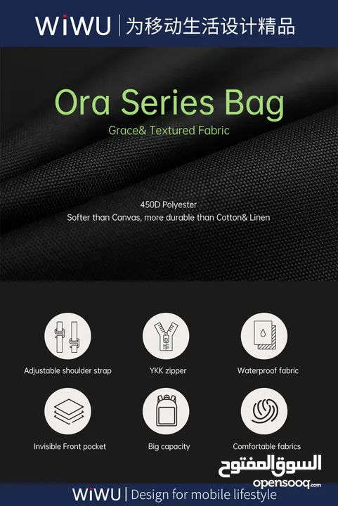 WIWU ORA BACKPACK 14inch بحالة الجديد