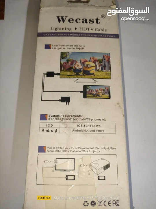 كيبل. hdmi  لعرض شاشة الهاتف