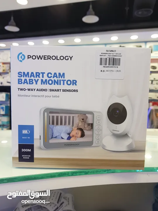 powerology smart cam baby Monitor two-way audio smart sensors 300m Monitor range