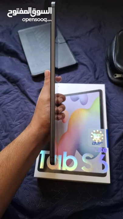 تاب Samsung Galaxy Tab S6 Lite بحالة ممتازة  كرتونة + قلم + ملحقات جديدة + كفر هدية