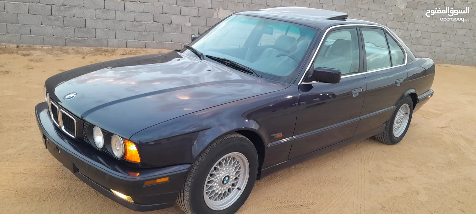 السلام عليكم   اللهم بارك  BMW _ E34 _ 525iA  الوارد امريكي دخول حديث فل في موديلها وتفرج ع الصور ال