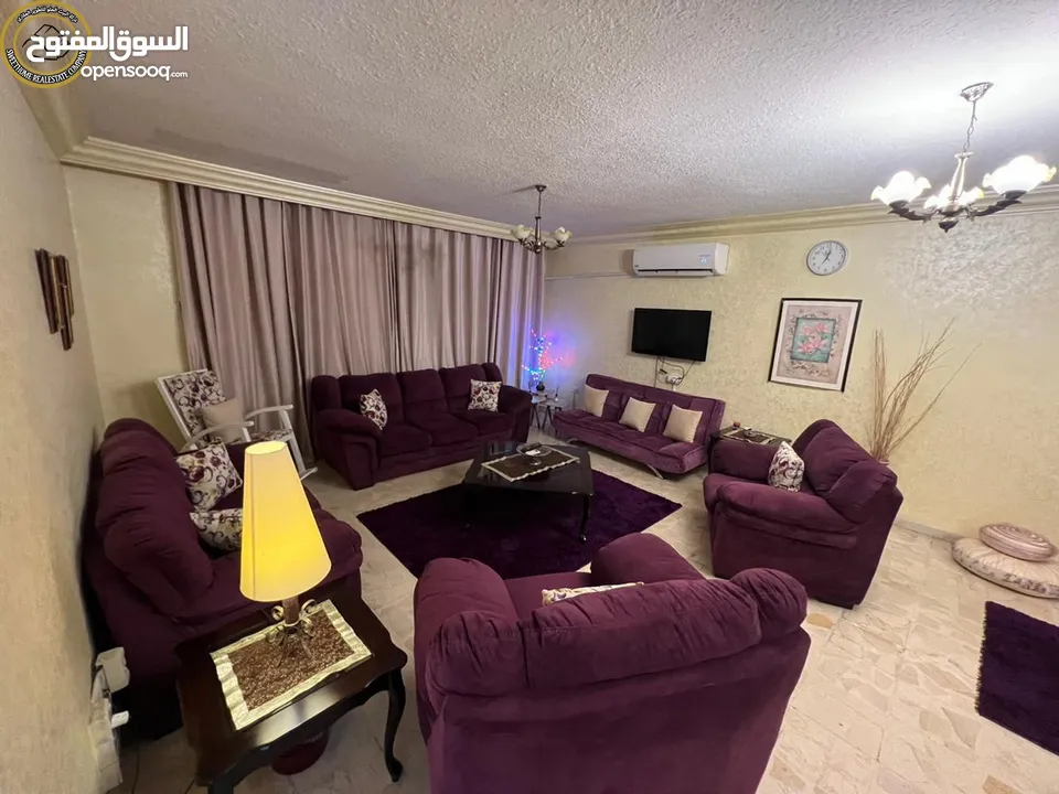 شقة استثمارية مفروشة للبيع في الدوار السابع قرب كوزمو طابق ثاني 121م بسعر مغري