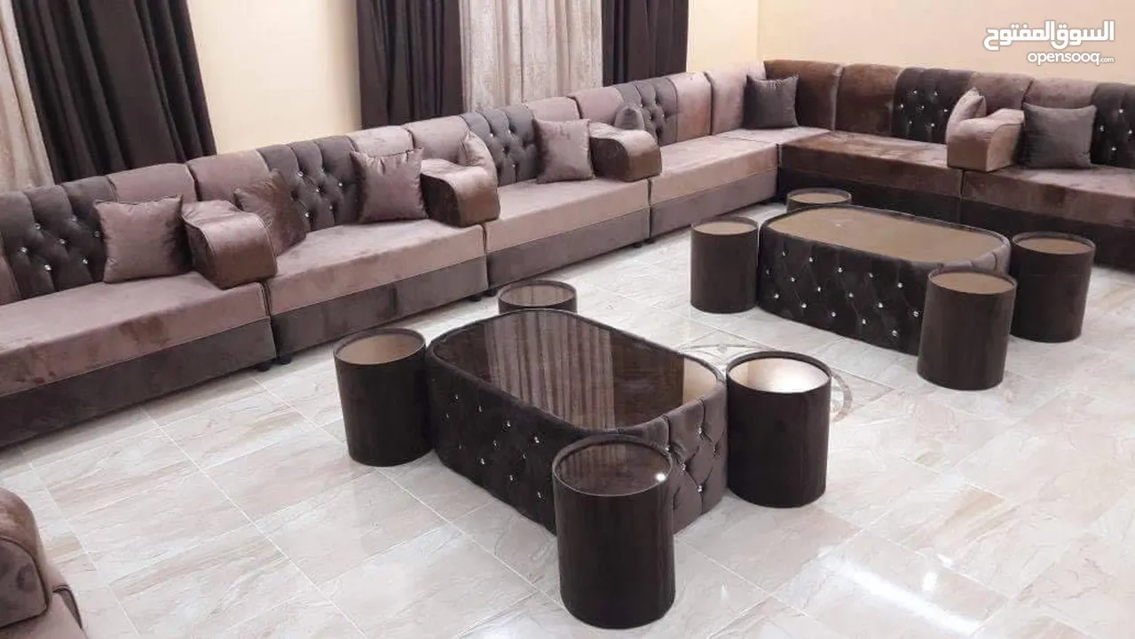 عرض خاص على جلسات الخليجية 17 مقعد + طقم طربيزاط مع مراكي + 10 مخدات