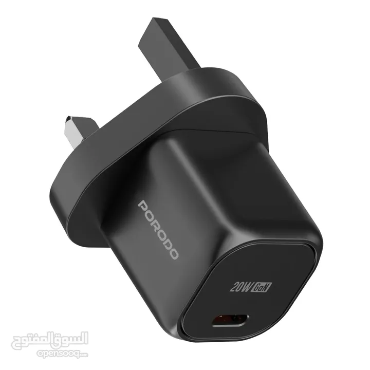 شاحن PORODO GAN USB-C POWER CHARGER طراز PD-FWCH027-BK-L PD-FWCH027-BK-L PORODO GAN USB-C POWER CHAR