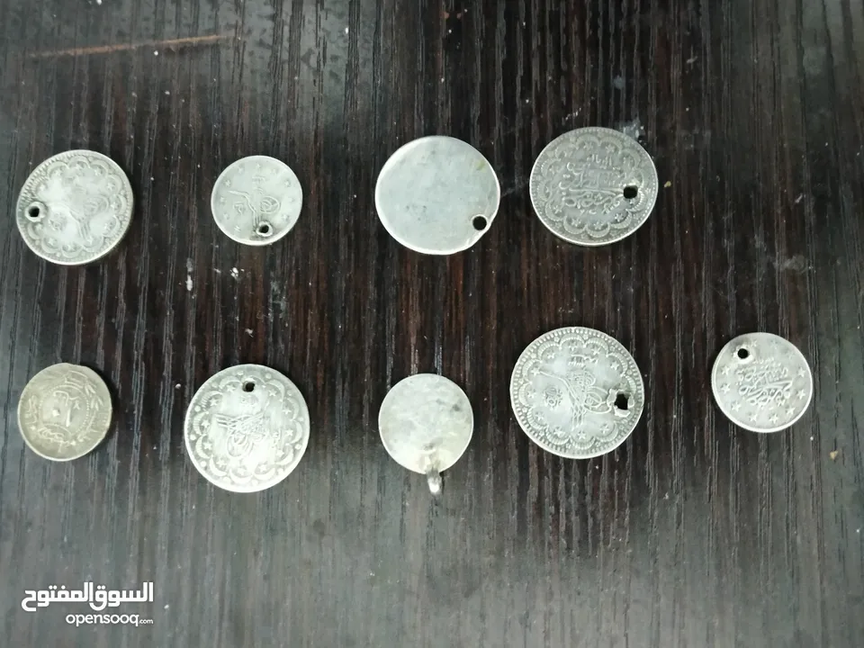 9 عملات قسطنطينية فضة اصلي وزنهم 37 غم للبيع ب 65 دينار