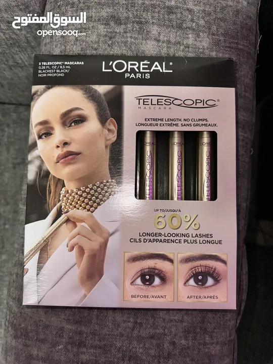 L'Oréal Paris Telescopic Original Lengthening Mascara. Original 100% 3 pack.