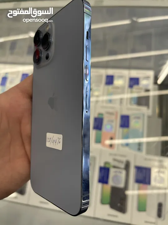 Iphone 13 pro max 128gb used ايفون 13 برو ماكس 128 جيجا مستخدم وكالة بطاريه 94٪؜