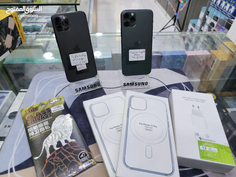 تفاح الاصلي عناا Iphone 11 pro جيجا 64 بطارية 72 مش مفتوح فحص الحبه معها بكج هدية متوفر توصيل