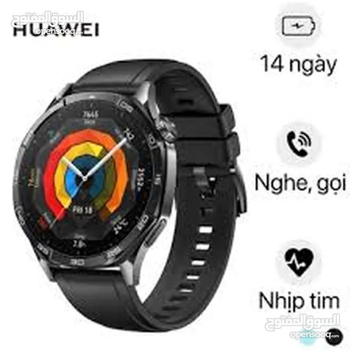 HUAWEI GT5 BLACK (46M) NEW /// ساعة هواوي جي تي 5 بلاك مقاس 46 ملي الجديد