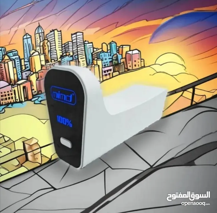 بـاور بـانك يـد بـلاستيشن 5 رفـيع. Type c لون ابيض مع شاشة ديجيتال