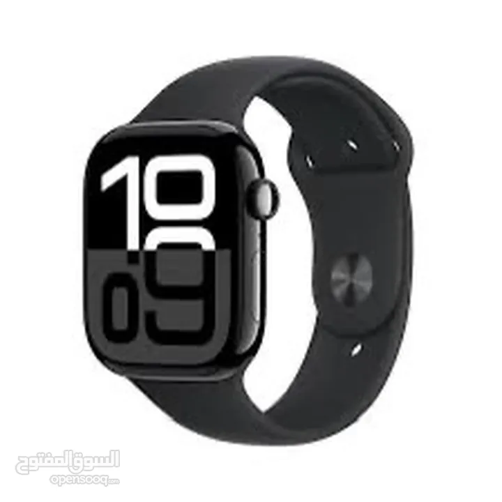 Apple watch series 10 46mm jet black gps ( new) ساعة ابل جديدة