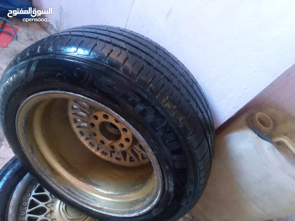 جنط  bbs  الماني اصلي .15 بحالة جيدة جدا . 5 براغي محير .... مع كوشوك نظيف