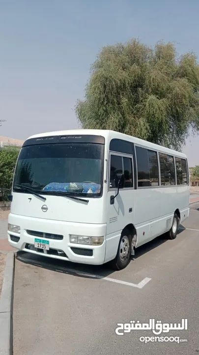 باص نيسان سيفيليان 2008 للايجار اليومي  الاسبوعي الشهري ، BUS NISSAN CIVILIAN 2008 FOR RENT 26 SEAT